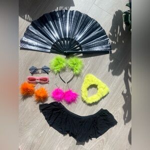 Rave accessories (Britt’s blossoms, body jewels, body chains)